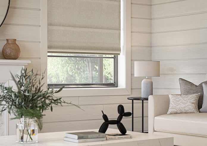 Delicate Chevron, Hessian - Motorised Roman Blind - Image 5